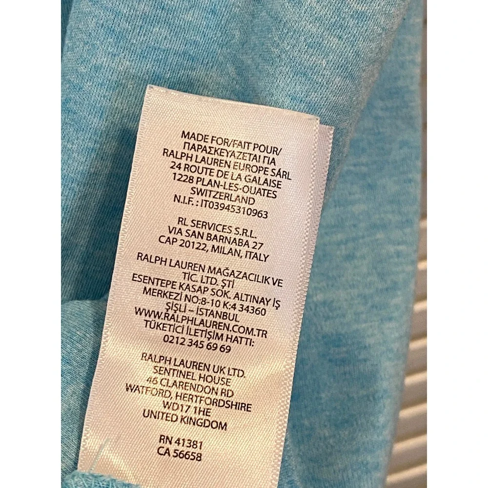 Polo Ralph Lauren Mens XL Classic Fit Polo Shirt Light‎ Blue Heather Cotton Pony